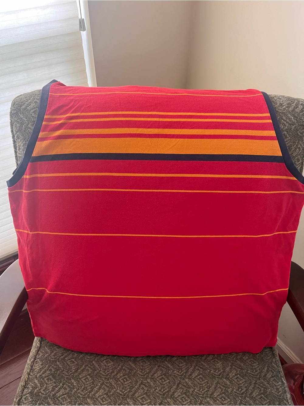 Mossimo Vintage Sleeveless Stripe Tee - Red, Yellow & Black Trim